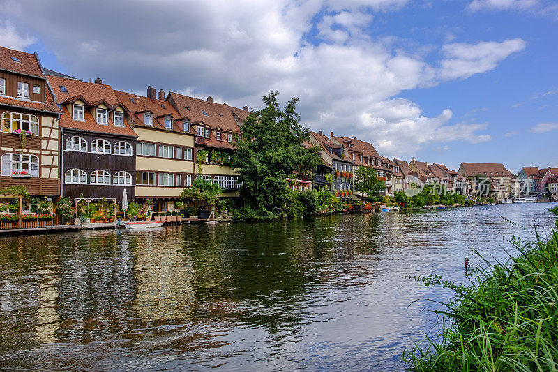 Bamberg, Klein Venedig -小威尼斯-沿着Linker Regnitzarm河(德国巴伐利亚)